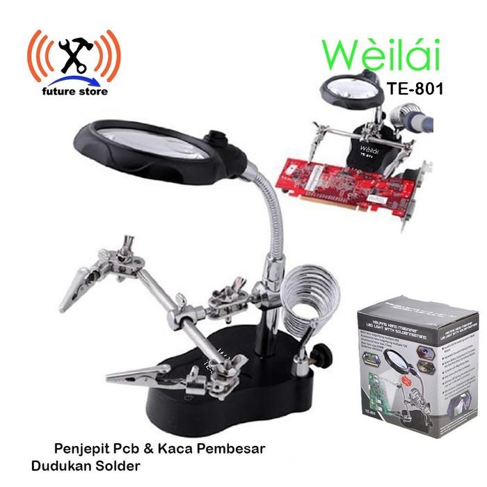 

NEW! WEILAI TE-801 PENJEPIT PCB & KACA PEMBESAR &DUDUKAN SOLDER ORIGINAL