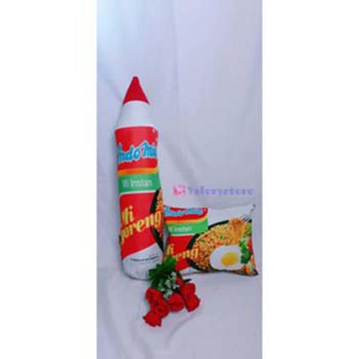 

Set Snack Bantal+Guling Pensil Motif Indomie Bahan Satin Bantal Sofa Bantal Santai