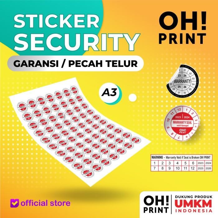 

Cetak Stiker Security - Garansi - Pecah Telur