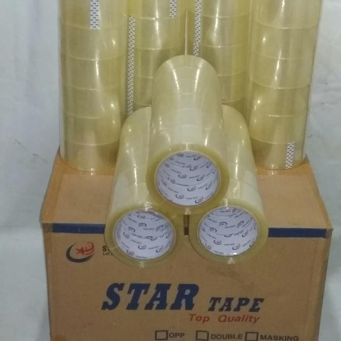 

1dus @72pcs lakban startape bening/coklat kwalitas seperti daimaru