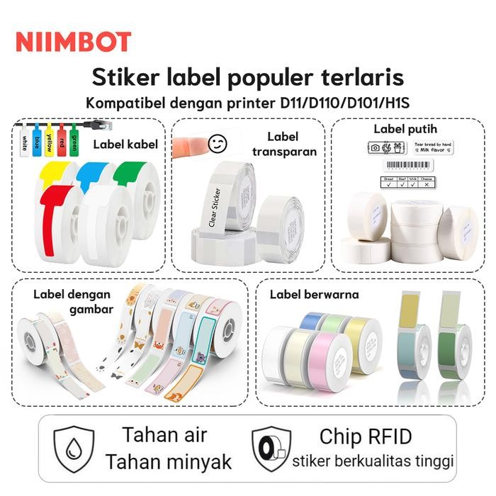 

NIIMBOT D110_M/D11_H/D101 Berbagai gaya stiker harga barcode kertas label