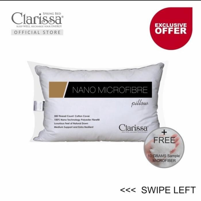 

Bantal Nano Microfiber CLARISSA - Bantal Bulu Angsa 50 x 70 cm