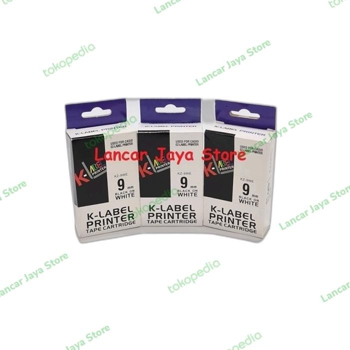 

K-Label Printer Tape Catridge for Casio 9mm KZ-9WE Label for Casio 9mm Putih