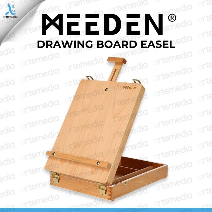 

Meeden Drawing Board Easel with Storage Box Table Top Papan Gambar