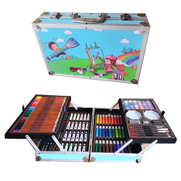 

Art Set Art Menggambar Melukis Anak Kotak Koper Besi
