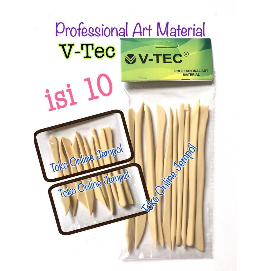 

10pcs Alat Clay Modeling Foundant Sclupting Tools Pahat VTec ATK1286VT