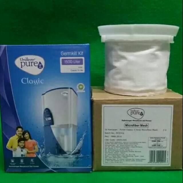 Paket Unilever Pureit Germ Kill 1500L / Germkill + Filter Crofiber