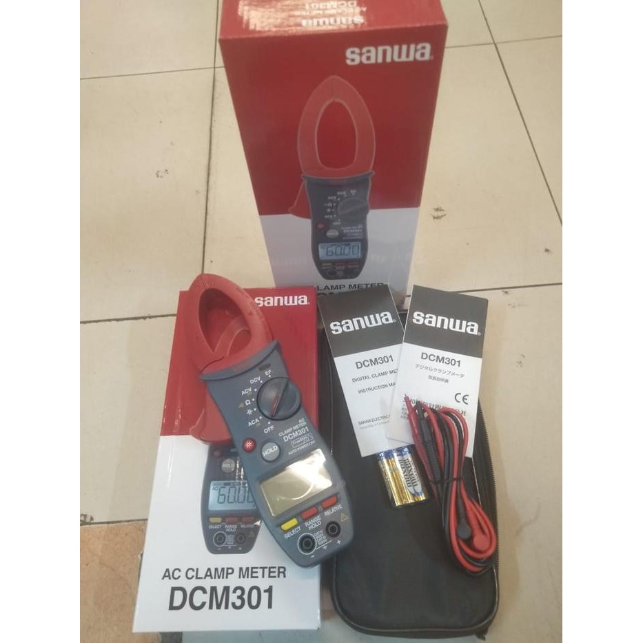 Laris Sanwa Tang Ampere Clamp Meter Type Dcm-301 / 1000 A Sanwa Original