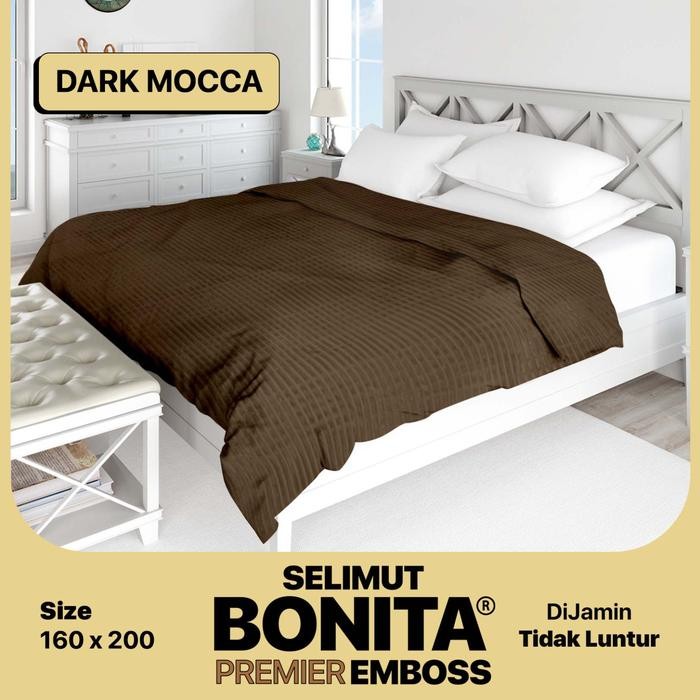 BONITA LUXURY - Selimut Bulu (160x200) PREMIER Polos Embossed pilihan