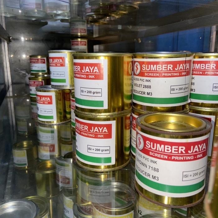 

CAT SABLON SUMBER JAYA PVC 200gr Kertas Tinta Pewarna High Gloss Vinyl Vinil Ink Tinta Pewarna