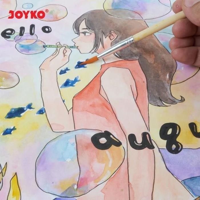 

CAT AIR SET JOYKO WC-3 12~48 WARNA WATER COLOR CAT AIR LUKIS FREE KUAS