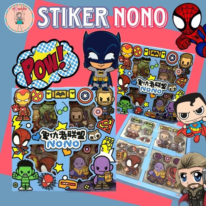 

Sticker SUPERHERO isi 100 Lembar/Stiker avangers/Stiker Superman/Stiker Spiderman/Stiker