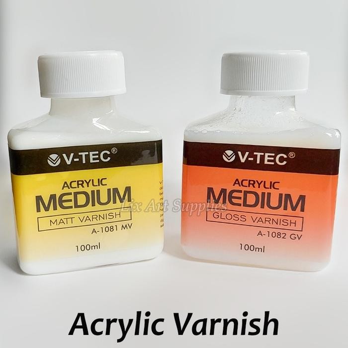 

V-Tec Acrylic Medium Varnish Gloss / Matte 100ml / Varnish Cat Akrilik
