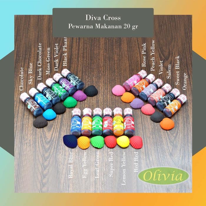 

FyZ Pewarna Makanan DIVA Cross 20Gr Liquid / Food Color Colour / Icing