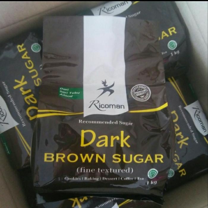 

FyZ RICOMAN Dark Brown Sugar 1 Kg - Halal - Gula Ricoman 1Kg