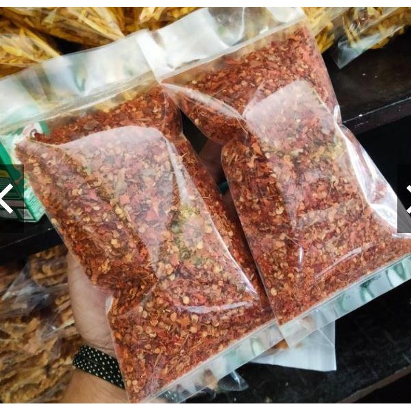 

Glx Cabe bubuk kasar Cabe Kering Chili Flake pedas Dry chili 100g