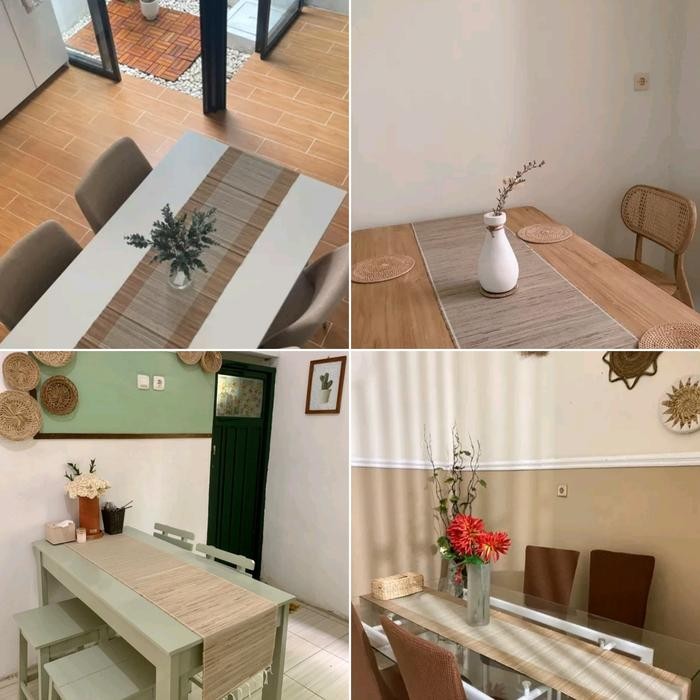 Table Runner Tenun Mendong Taplak Meja Makan Panjang 150 cm dan 200 cm