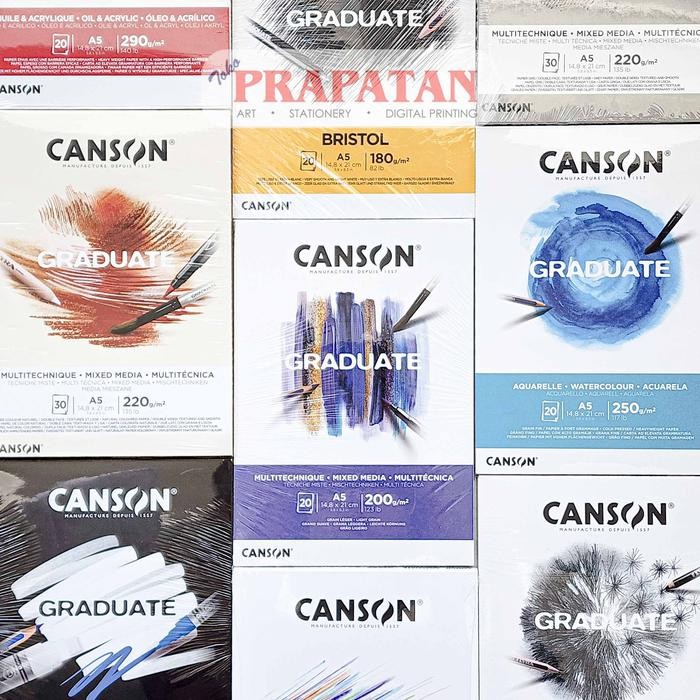 

Graduate Canson Drawing Pad A5 Mix Media Watercolor Sketch Gratisongkir