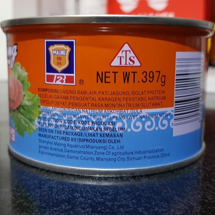 

Gdh Maling/Ma Ling TTS Luncheon Meat (397gr) NON HALAL