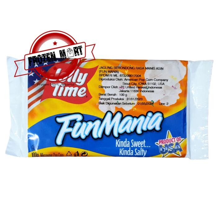 

Ger JOLLY TIME Popcorn Fun Mania / Pop Corn Rasa Asin Manis 100Gr