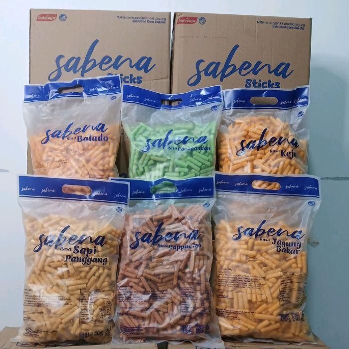 

Ger STICK SABENA DUS ISI 5 PACK BERAT 340 GRAM MAKANAN RINGAN