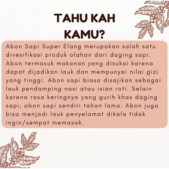 

Gdh Abon Sapi Super Cap Elang 250 Gram Original Makanan Kering Siap Saji
