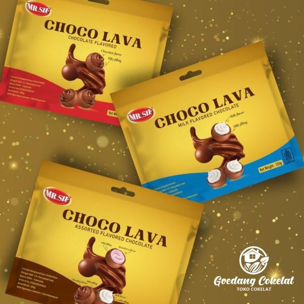 

Ger MR. SIF CHOCO LAVA AILSIHA Assorted Milk Chocolate 200g Bola Cokelat Bulat Isi Lava Rasa Milk
