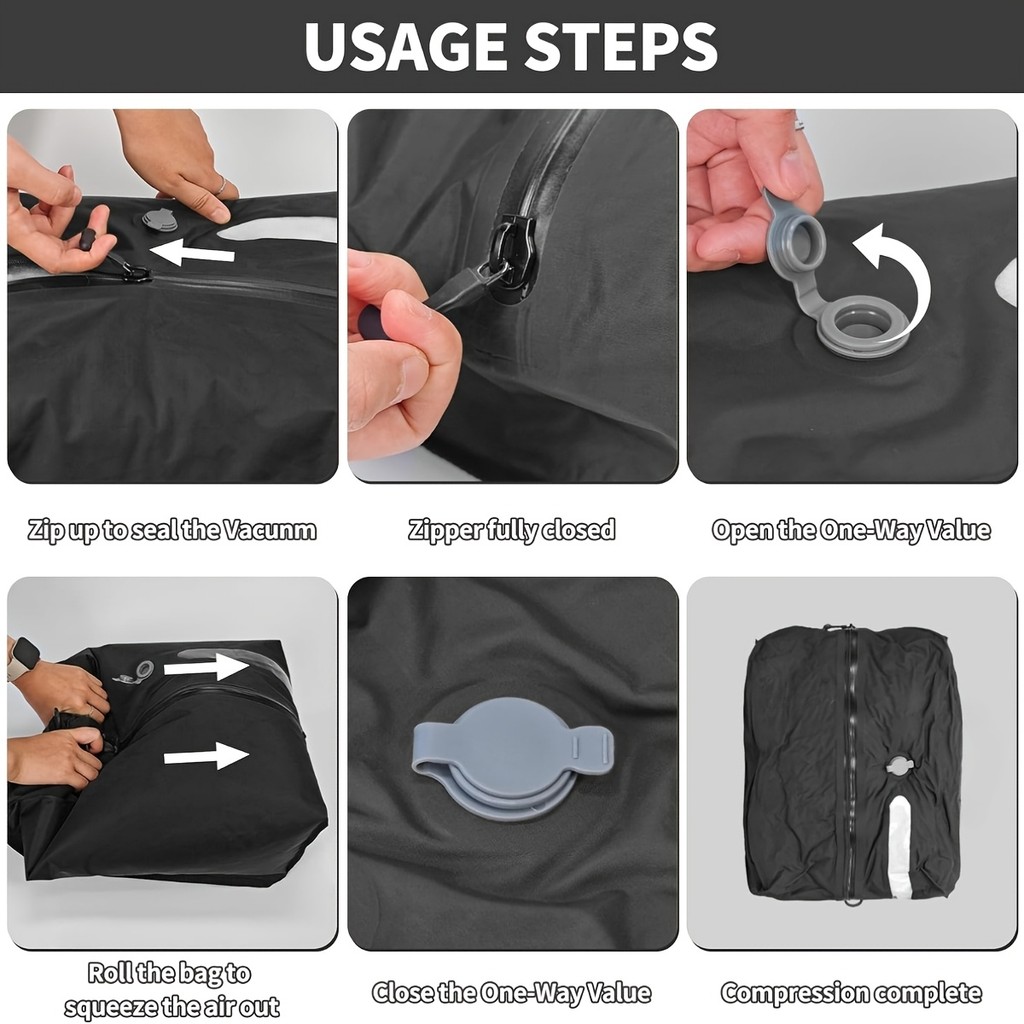 Travel Vacuum Sealed Bag, Professional Luggage Vacuum Compression Bag, Reusable Vacuum Bag, Save 60%