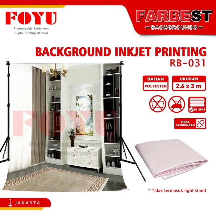 Background Backdrop Foto Photo Studio Inkjet Ukuran 2.6x3 M Meter Wisuda Graduation Gambar Rak Buku