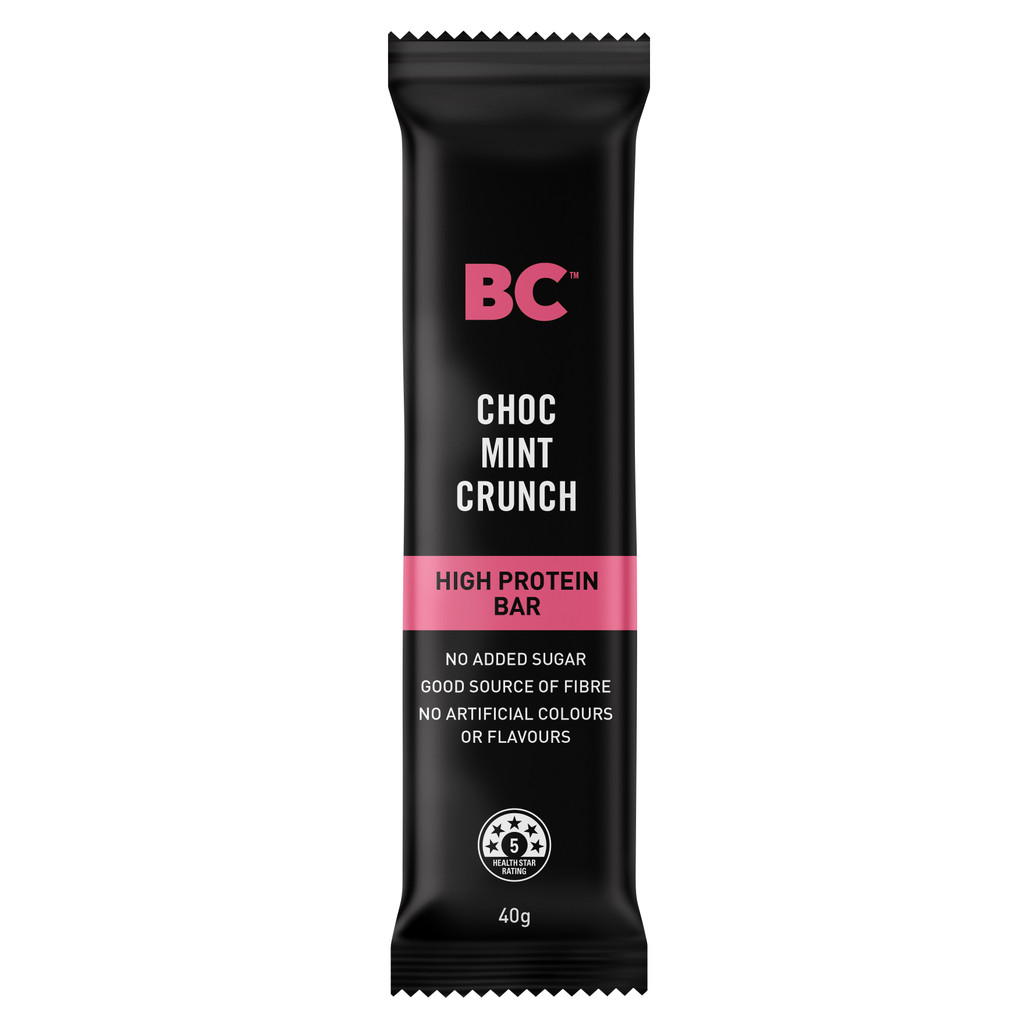 

BC Protein Bar – Cemilan Sehat Tinggi Protein | High Protein Snack for Fitness | Choc Mint 40g