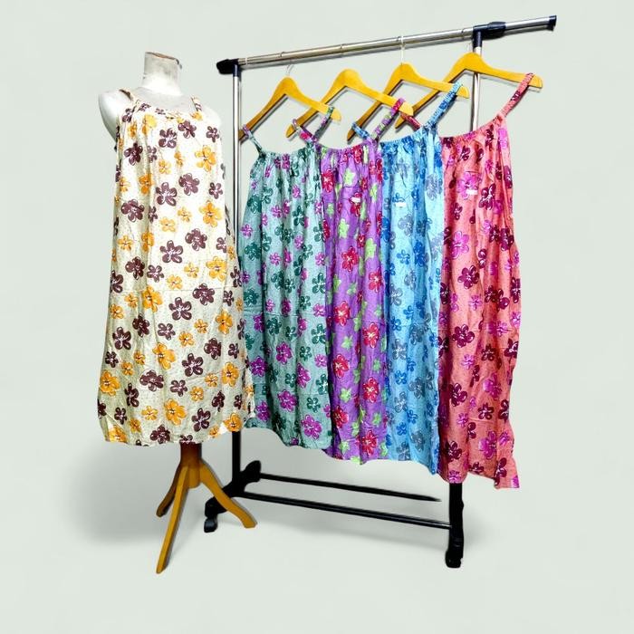 Piyama Wanita Dewasa Rayon Tidur Motif Dress Bumil Panjang - Katun daster hits Karet Nyaman Busui