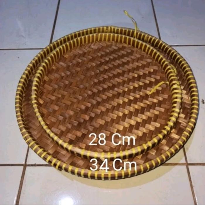 Tampah Bambu Mini/ Tampah Bambu Kecil/ Tampah Tumpeng Bulat/ kue tampah / Tampah bambu jawa Rapih