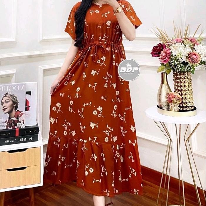 Dian Putri - Daster velly motif terbaru - santi daster model terbaru gaun malam cloudy rayon dress