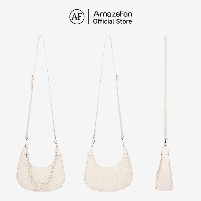 AmazeFan Tas Wanita Premium - Tas Tangan Canggih, Ringan, dan Berkelas dengan Warna Hitam dan Putih,