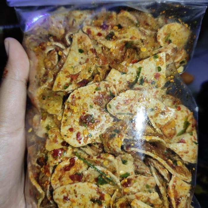 Basreng Daun Jeruk Kiloan Mamah Uwe Snack Original Pedas Extra 250gr Gratis Ongkir Baso Goreng