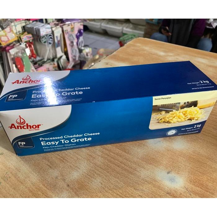 

Anchor Cheddar 2Kg Cheese / Keju Parut