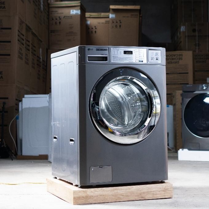 Mesin Laundry Stack Washer LG 20 Kg Frontload & Dryer Gas LG 15 Kg