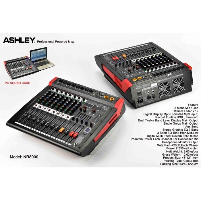 Power Mixer Ashley Nr8000 Ashley Nr 8000 Resmi NR8000