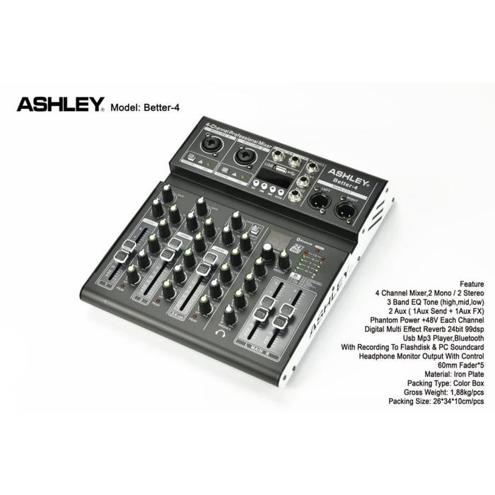 Mixer Ashley Better 4 4 Channel USB
