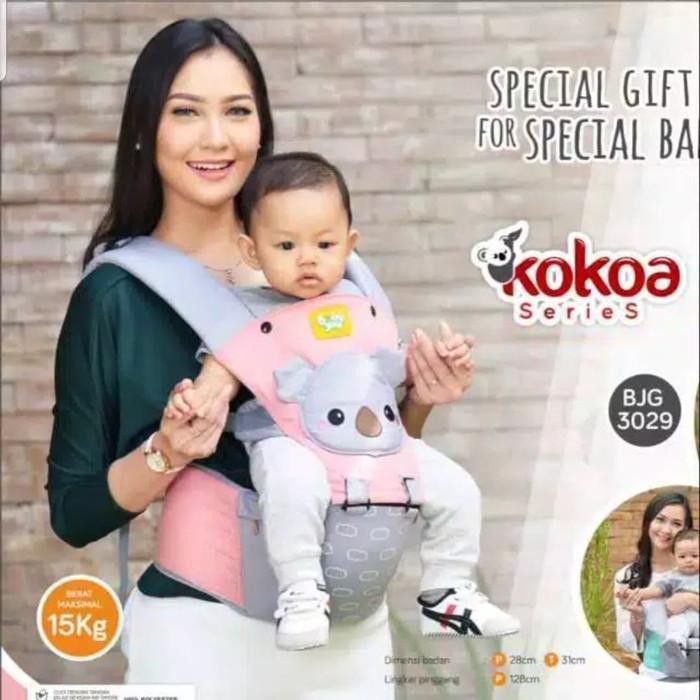 Baby Joy Gendongan Bayi Depan Baby Joy - Baby Joy Hipseat Kokoa Series