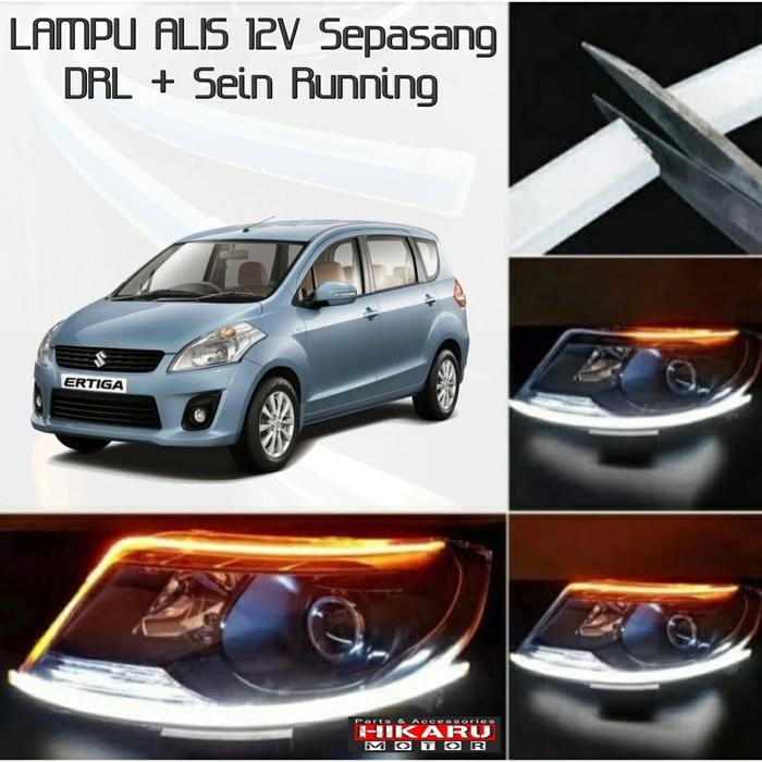 Lampu Alis Mobil Led Drl Car Sein Running Suzuki Ertiga Sepasang Headlamp Sen Signal Jalan Mengalir