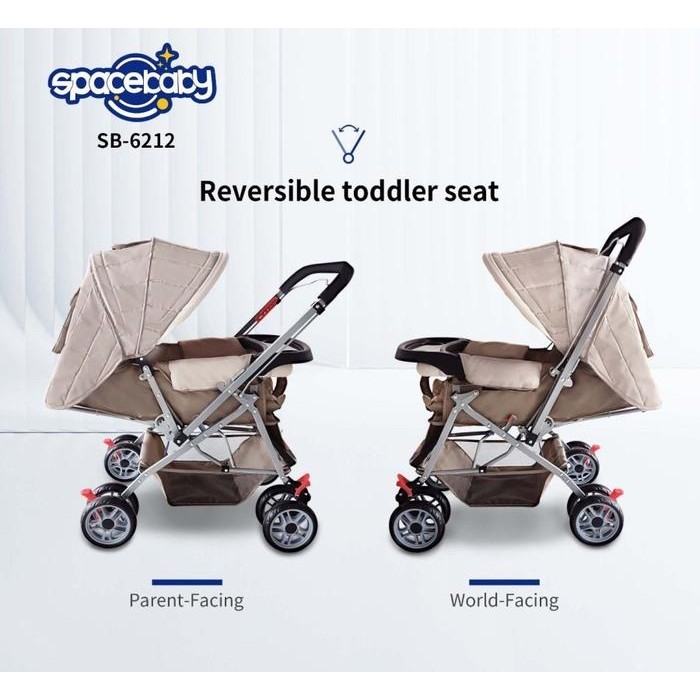 Stroller Spacebaby SB6212 Space Baby SB 6212 Reversible Bayi Roda Dorong