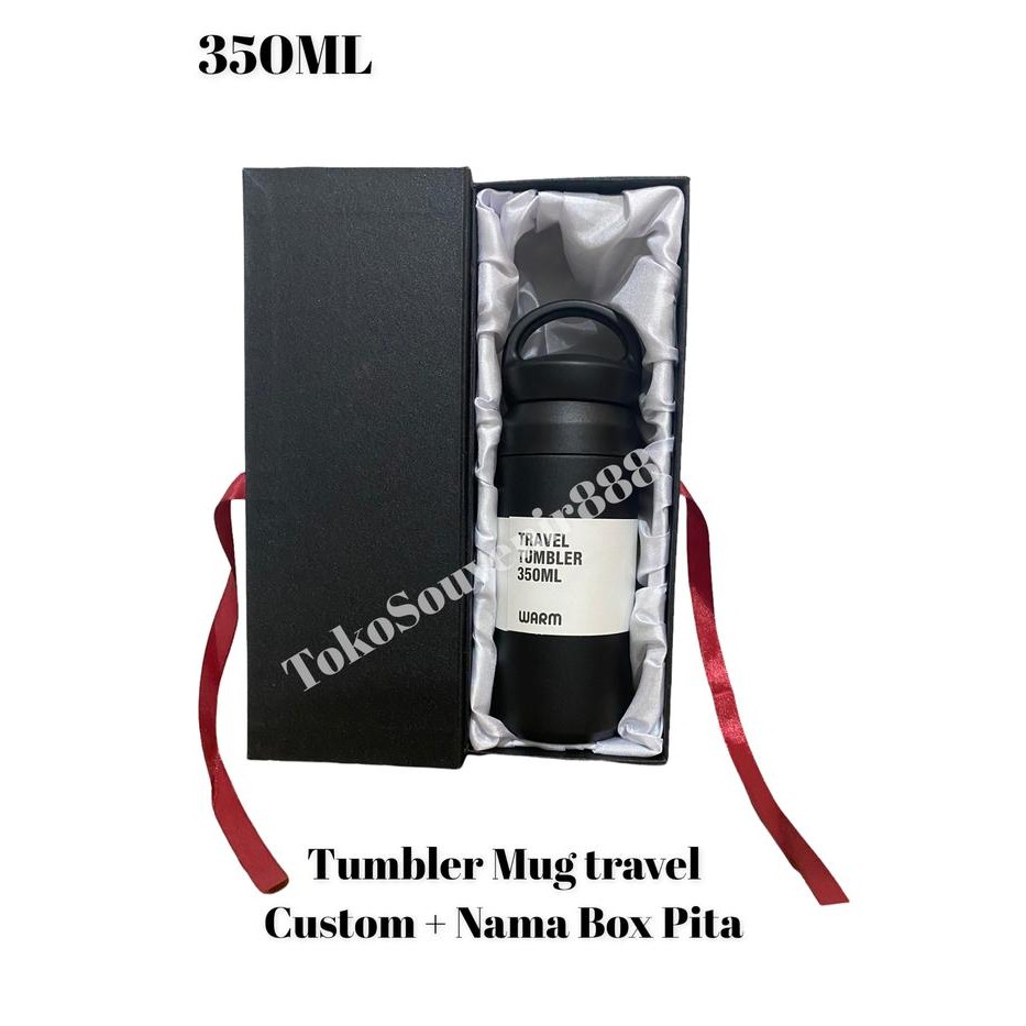 Custom Nama Botol Air Panas Termos Mug Travel Tumbler Stainless Steel