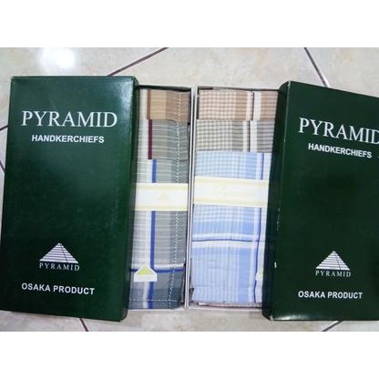(12 pcs) Sapu Tangan Saputangan Pria PYRAMID *