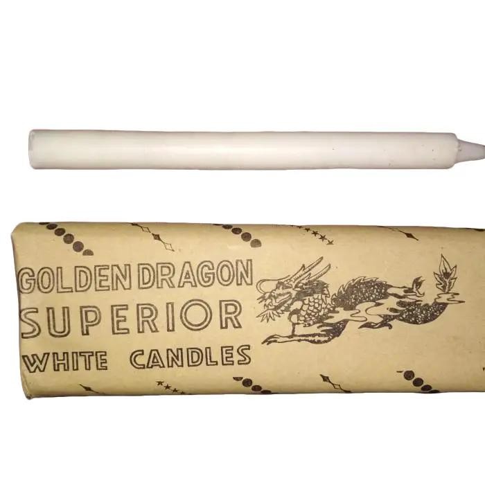 Lilin Putih Polos Jumbo cap Naga - Lilin Natal Lilin Mati Lampu 1 pak isi 8 pcs *