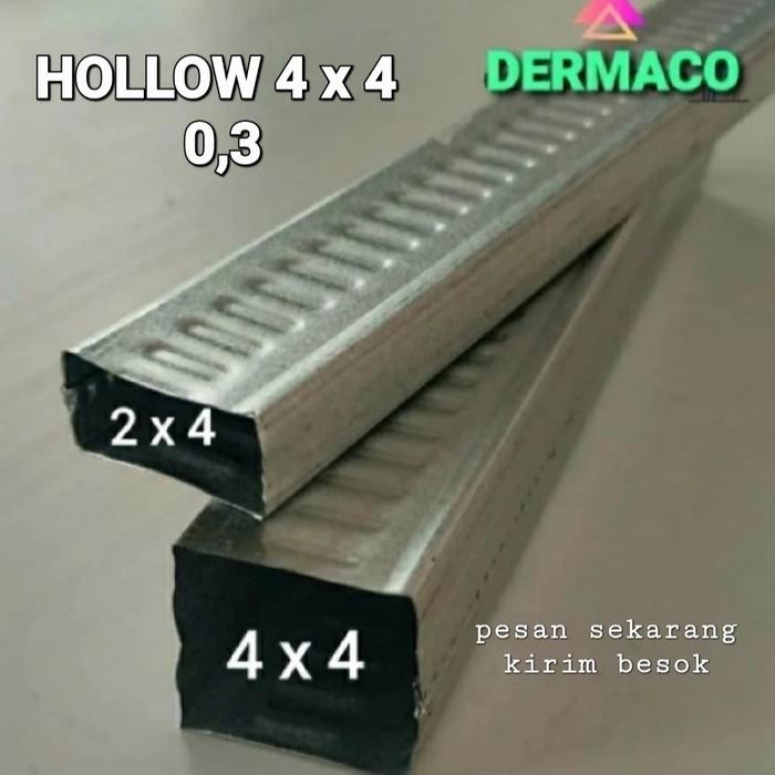 HOLO 4 x 4 - 0,3mm THM / HOLLOW RANGKA PLAFON / HOLO GYPSUM *