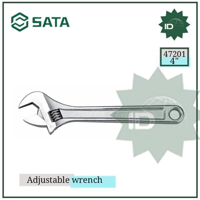 Terbaik Kunci Inggris 4 Inch 47201 Adjustable Wrench Sata Tools