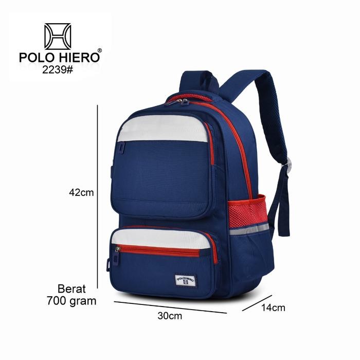 (Tgs) Tas Punggung Polo Hiero 2239 Tas Sekolah Anak Laki-Laki Dan Tas Ransel Anak Perempuan Fashion