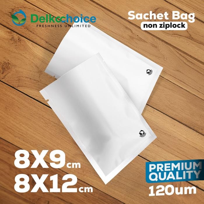 PLASTIK SACHET / SASET ALUMUNIUM FOIL PUTIH NO ZIPLOCK DELKOCHOICE