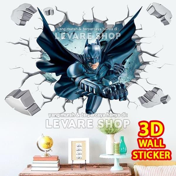3D Wall Sticker - Stiker Dekorasi Dinding Tembok Superhero Batman